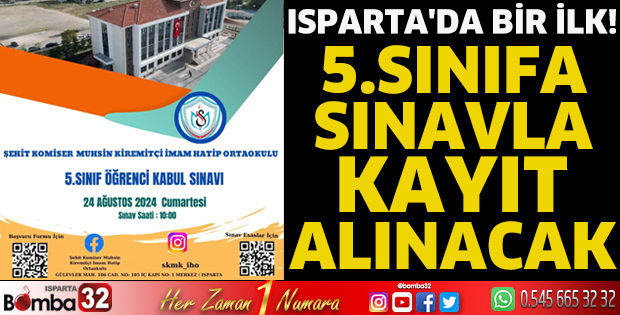 5.sınıfa sınavla kayıt alınacak