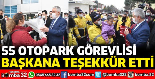 55 OTOPARK GÖREVLİSİNDEN BAŞKANA TEŞEKKÜR