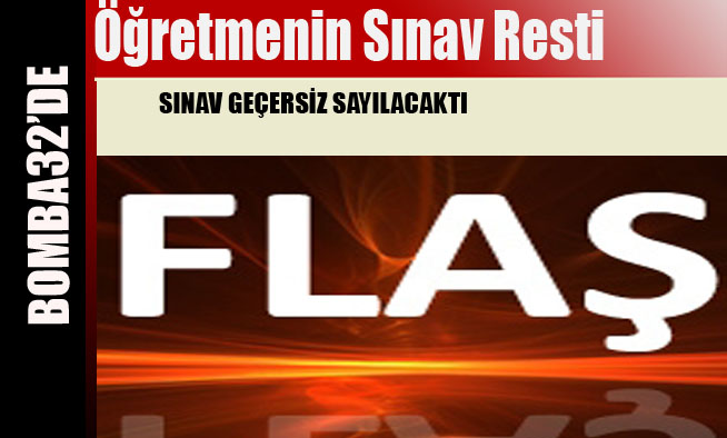 Öğretmenin sınav resti