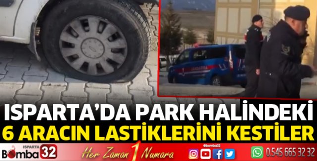 6 aracın lastiklerini kestiler