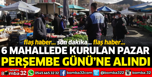 6 MAHALLEDE KURULAN PAZAR PERŞEMBE GÜNÜNE ALINDI