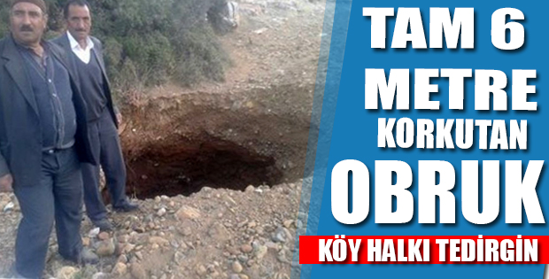 6 METRE DERİNLİĞİNDE OBRUK OLUŞTU