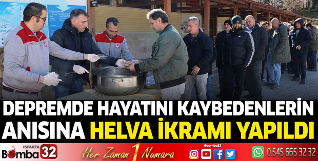 6 Şubat depreminde hayatını kaybedenlerin anısına helva ikramı yapıldı