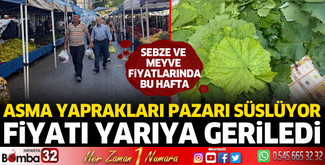 Asma yaprağının fiyatı yarıya geriledi