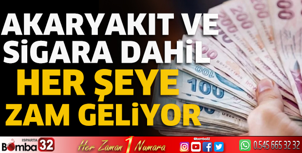 ÖTV artışıyla birlikte yarın zam yağmuru yaşanacak