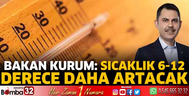 Bakan Kurum: Sıcaklık 6-12 derece daha artacak