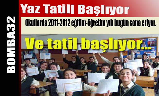 Yaz tatili başlıyor