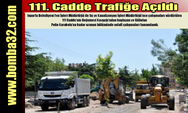 111. cadde trafiğe açıldı