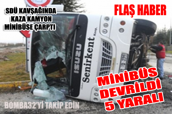 TRAFİK KAZASI; 5 YARALI