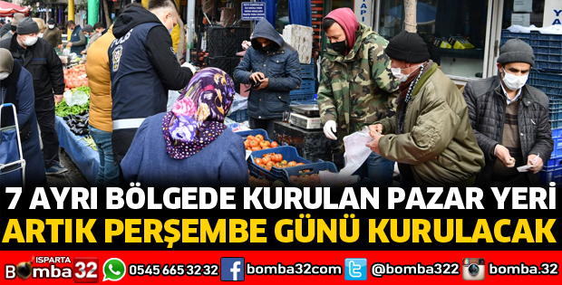7 bölgede kurulan pazar yerlerinin günü değişti