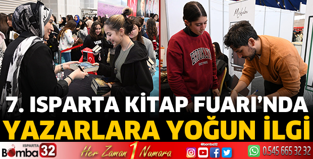 7. Isparta Kitap Fuarı’nda yazarlara yoğun ilgi 