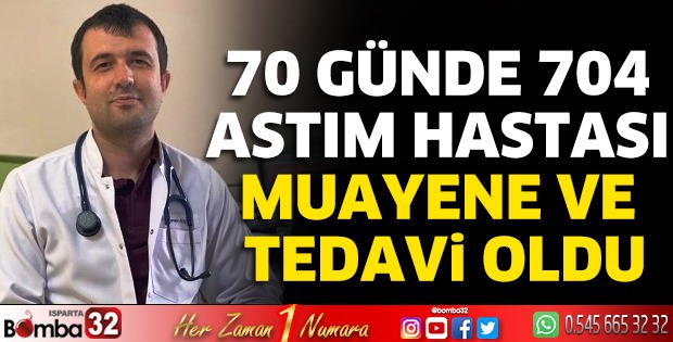 70 günde 704 astım hastası muayene ve tedavi oldu