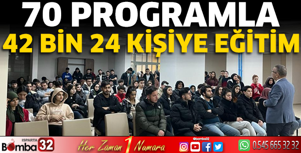 70 programla 42 bin 24 kişiye eğitim