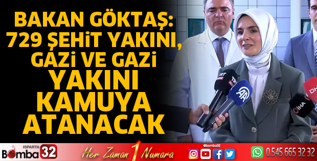 729 şehit yakını, gazi ve gazi yakını kamuya atanacak