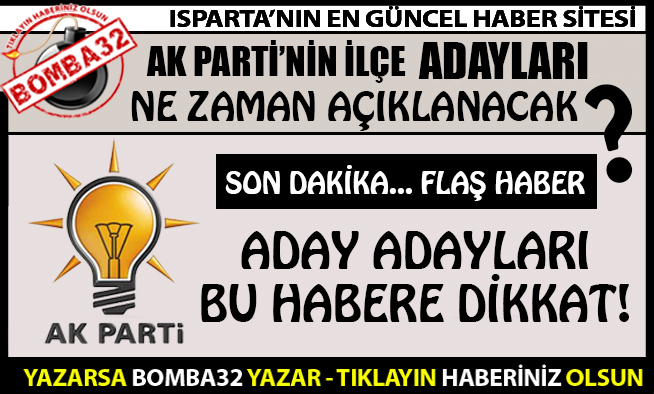 ADAYLAR BU TARİHE DİKKAT!
