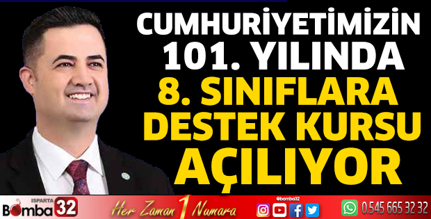 8. Sınıflara Destek Kursu açılıyor