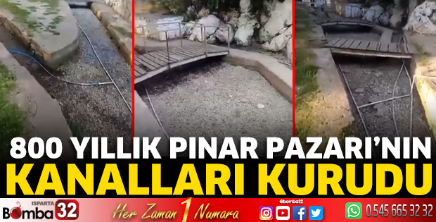 800 yıllık Pınar Pazarı’nın kanalları kurudu