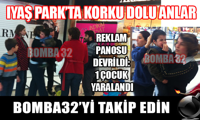 DEV REKLAM PANOSUNUN ALTINDA KALDI