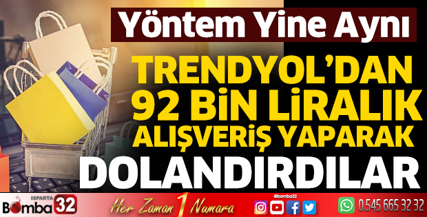 92 Bin liralık alışveriş yaparak dolandırdılar