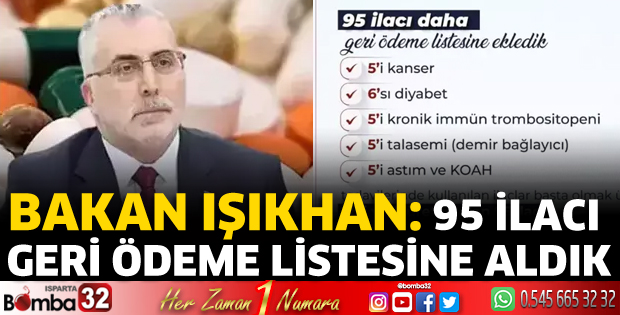95 ilacı geri ödeme listesine aldık