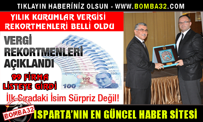 VERGİ REKORTMENLERİ BELLİ OLDU
