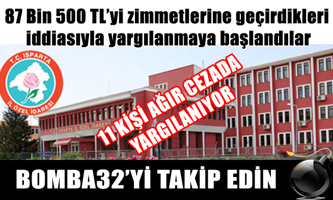ZİMMET DAVASI BAŞLADI...