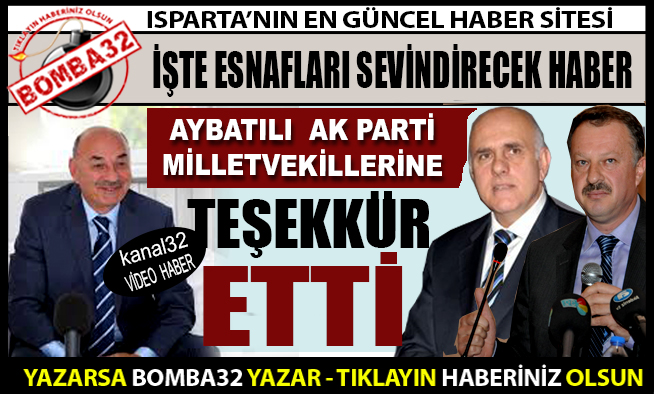 ESNAFA BÜYÜK MÜJDE !