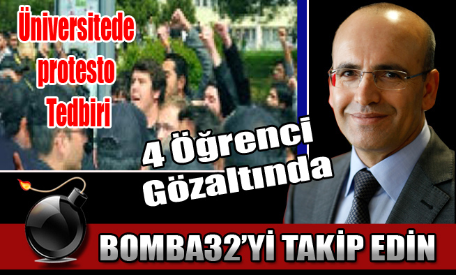 Üniversitede protesto tedbiri