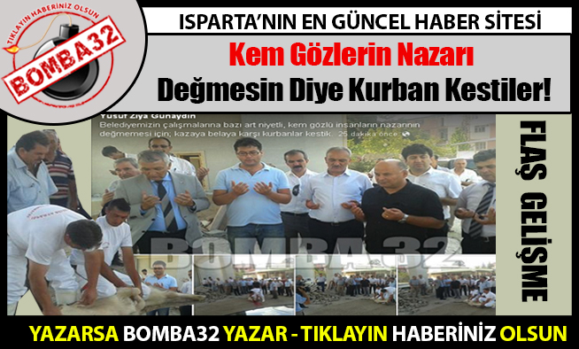 YIKILMALARI NAZARA BAĞLADI,KURBAN KESTİ !