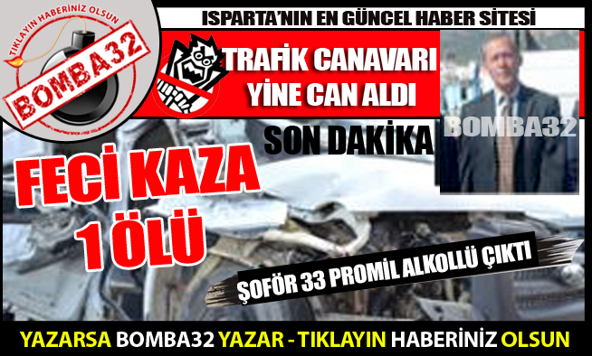 Trafik kazası 1 ölü