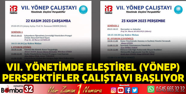 “VII. Yönetimde Eleştirel Perspektifler (YÖNEP) Çalıştayı başlıyor