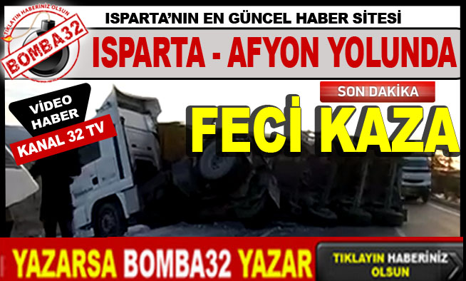 TAŞ YÜKLÜ TIR DEVRİLDİ