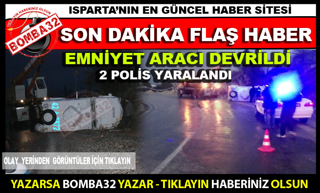 EMNİYET ARACI TAKLA ATTI...
