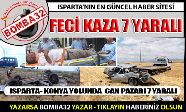 Araç Takla Attı 7 Kişi Yaralandı