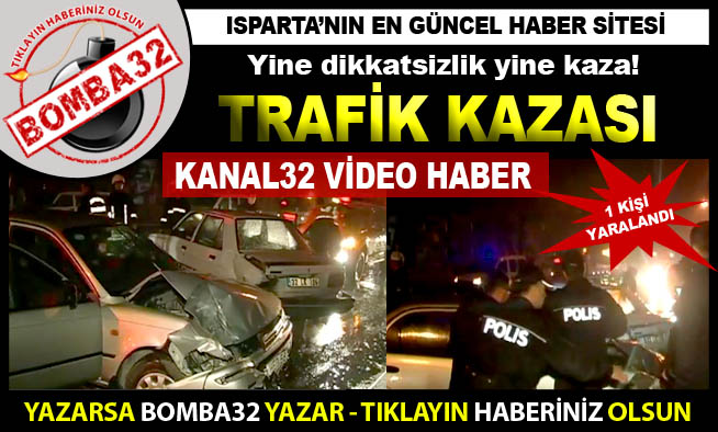 İKİ ARAÇ ÇARPIŞTI: 1 YARALI