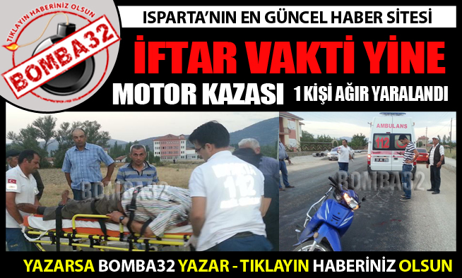 Yine Motosiklet Kazası 1 Yaralı