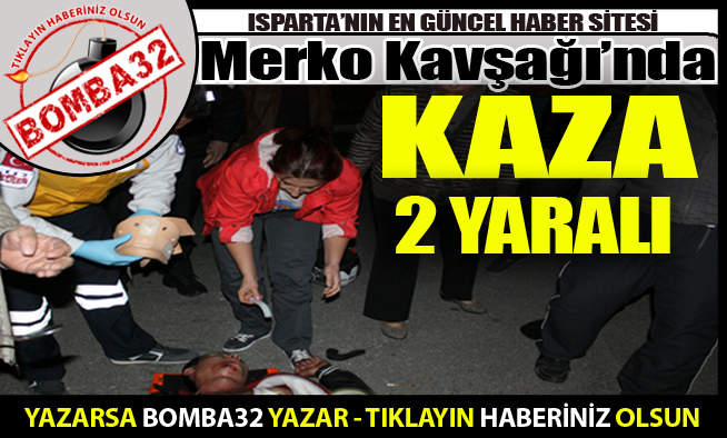 Motosiklet İle Otomobil Çarpıştı 2 yaralı