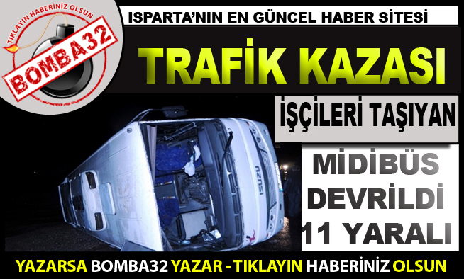 Midibüs Devrildi: 11 Yaralı