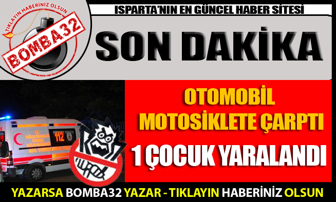 Otomobil motosiklete çarptı: 1 yaralı