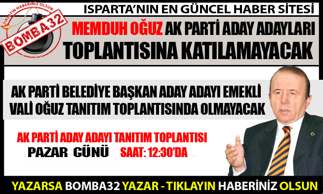TANITIM TOPLANTISINDA OLMAYACAK