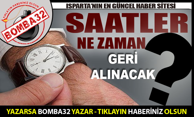 Saatler ne zaman geri alınacak?