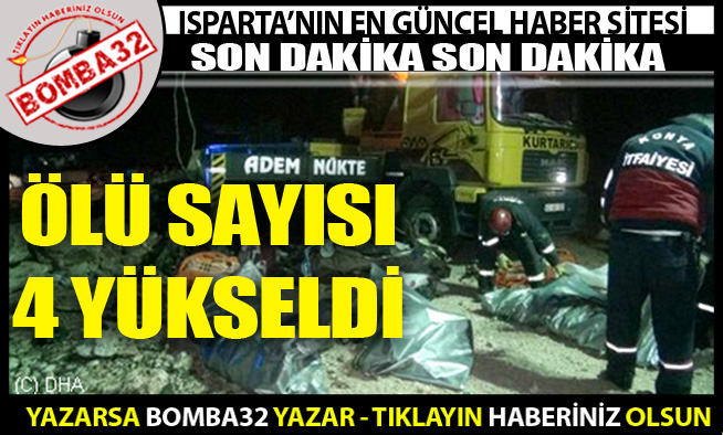 TRAFİK KAZASI 4  ÖLÜ