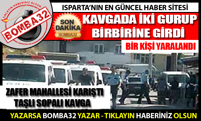 Zafer Mahallesinde Taşlı Sopalı Kavga