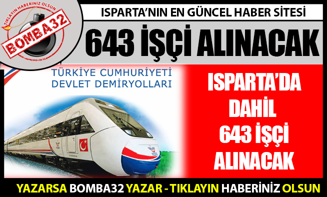 TCDD 643 İŞÇİ ALACAK!