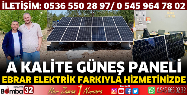 A Kalite Güneş Paneli Ebrar Elektrik farkıyla hizmetinizde