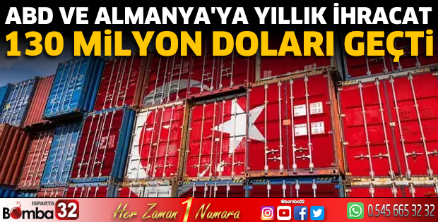 ABD ve Almanya'ya yıllık ihracat 130 milyon doları geçti