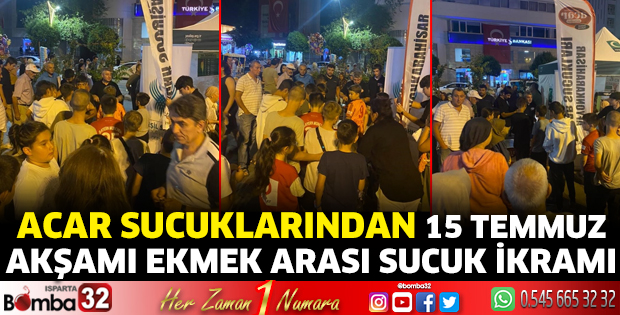 Acar Sucuklarından ekmek arası sucuk ikramı