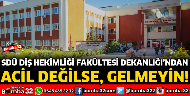 ACİL DEĞİLSE GELMEYİN UYARISI
