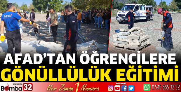 AFAD'tan öğrencilere gönüllülük eğitimi