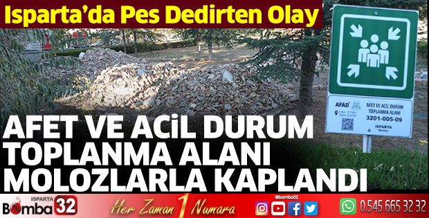 Afet ve Acil Durum Toplanma Alanı molozlarla kaplandı